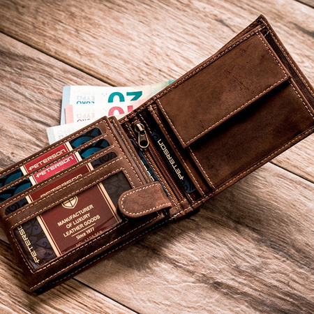 Portfel męski skórzany skóra naturalna  Peterson