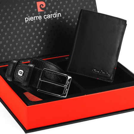 Zestaw na prezent dla mężczyzny portfel i pasek męski skórzany Pierre Cardin