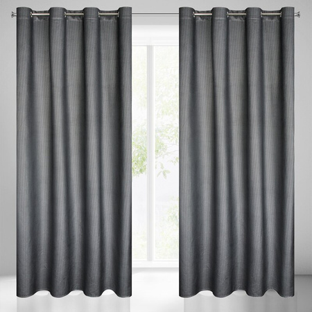 ZASŁONA GOTOWA DARCY 140 X 250 CM CZARNY