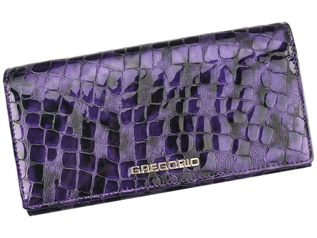 Gregorio portfel skóra naturalna fioletowy Gregorio FS-106 - kobieta