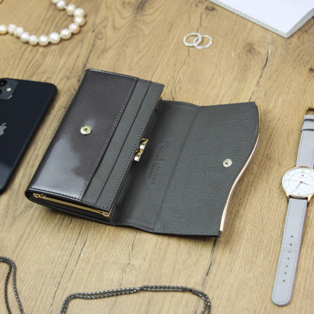 Portfel damski skórzany skóra naturalna Gregorio