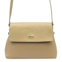 MiaMore torebka listonoszka skóra naturalna beżowy