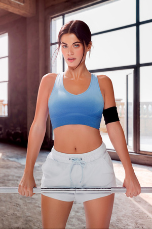 DIANA Biustonosz Sportowy, azul/niebieski