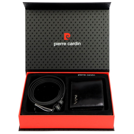 Zestaw na prezent dla mężczyzny portfel i pasek męski skórzany Pierre Cardin