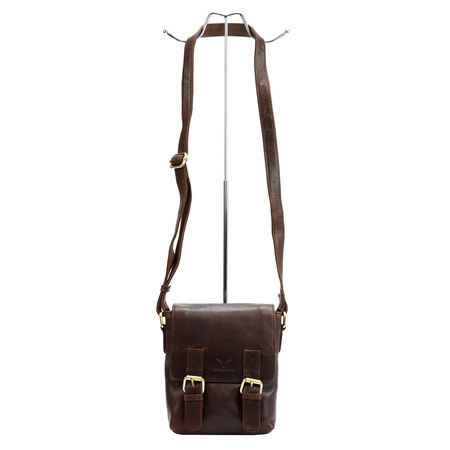 Torba saszetka listonoszka męska na ramię skórzana skóra naturalna Money Kepper