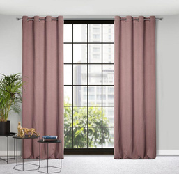 ZASŁONA GOTOWA AMARO 140 X 250 CM PUDROWY RÓŻ