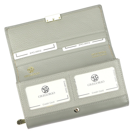 Portfel damski skórzany skóra naturalna Gregorio