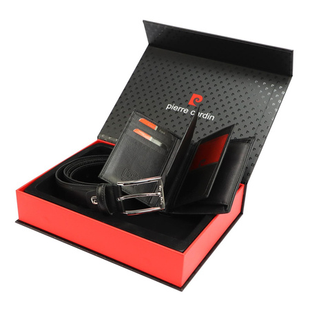 Zestaw na prezent dla mężczyzny portfel i pasek męski skórzany Pierre Cardin