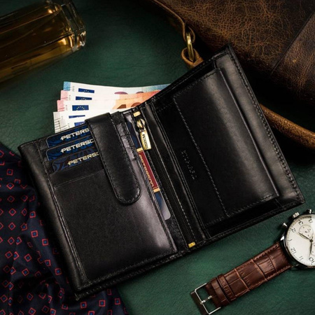 Portfel męski skórzany skóra naturalna  Peterson 