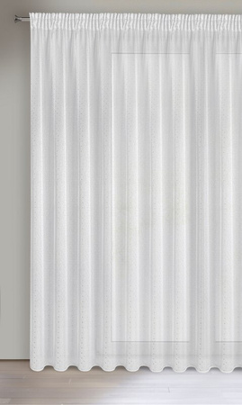 FIRANA GOTOWA SIBEL NA TAŚMIE 400 X 250 CM BIAŁY