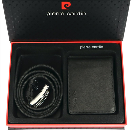 Zestaw na prezent dla mężczyzny portfel i pasek męski skórzany Pierre Cardin