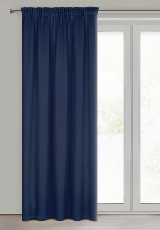 ZASŁONA GOTOWA LOGAN NA TAŚMIE 135 X 270 CM GRANATOWY