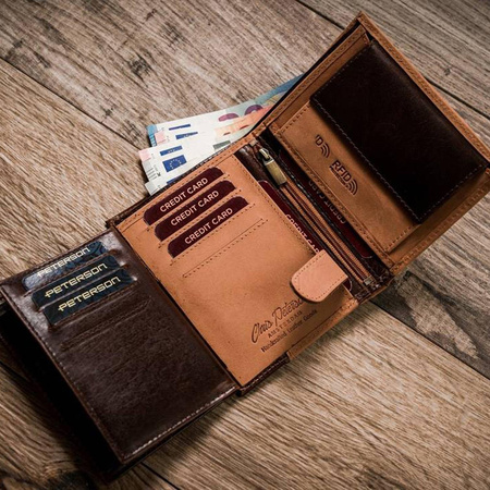 Portfel damski skórzany skóra naturalna  Peterson