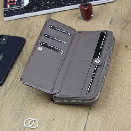 Portfel damski skórzany skóra naturalna Gregorio 