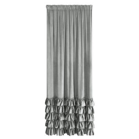 ZASŁONA GOTOWA CARLI NA TAŚMIE 140 X 270 CM SREBRNY