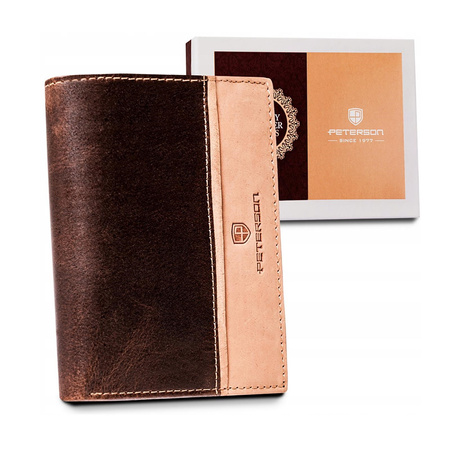 Portfel męski skórzany skóra naturalna  Peterson