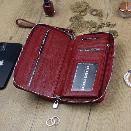 Portfel damski skórzany skóra naturalna Gregorio 