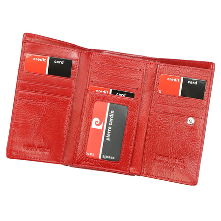 Portfel damski skórzany skóra naturalna Pierre Cardin