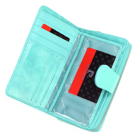 Portfel damski skóra naturalna + skóra ekologiczna Pierre Cardin