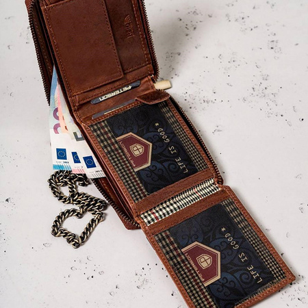 Portfel męski skórzany skóra naturalna  Peterson