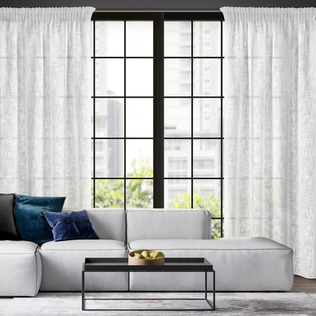 ZASŁONA GOTOWA LIREN NA TAŚMIE 140 X 270 CM BIAŁY