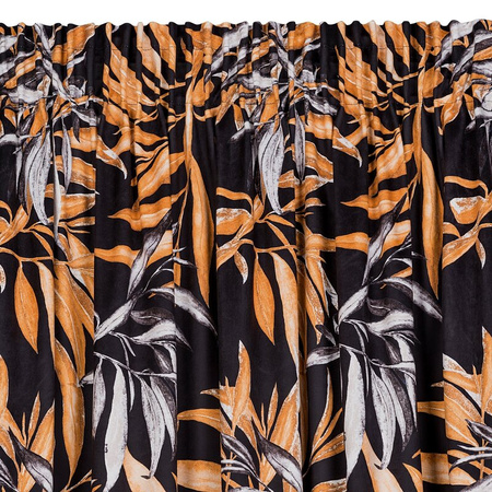 ZASŁONA GOTOWA ZOJA NA TAŚMIE 140 X 270 CM CZARNY