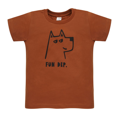 T-shirt OLIVIER brązowy,pies 140