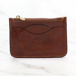 Zapinane Skórzane etui damskie na karty Florence