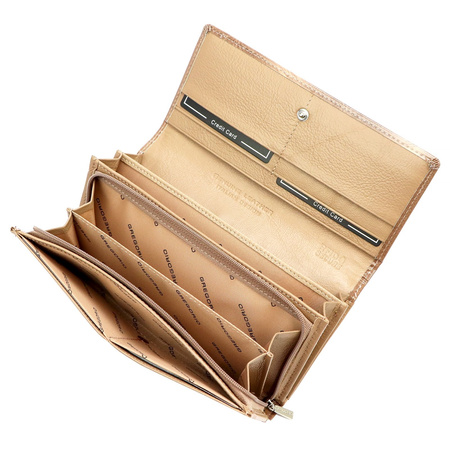 Portfel damski skóra naturalna skórzany Gregorio 