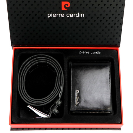 Zestaw na prezent dla mężczyzny portfel i pasek męski skórzany Pierre Cardin