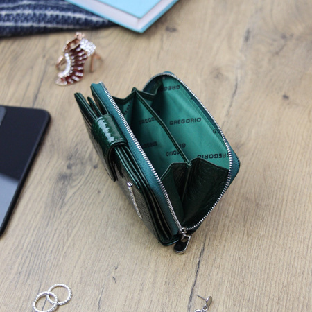 Portfel damski skóra naturalna skórzany Gregorio