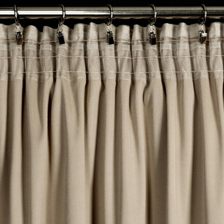 ZASŁONA GOTOWA CARLI NA TAŚMIE 140 X 270 CM CIEMNOBEŻOWY