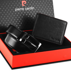Zestaw na prezent dla mężczyzny portfel i pasek męski skórzany Pierre Cardin