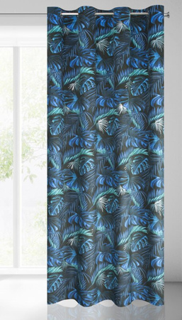 ZASŁONA GOTOWA LAZUR 140 X 250 CM CZARNY