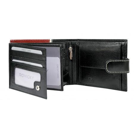 Portfel męski skórzany skóra naturalna Rovicky 