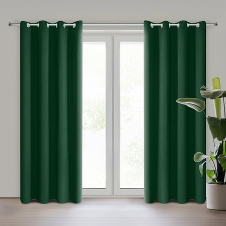 ZASŁONA GOTOWA LOGAN 135 X 250 CM CIEMNOZIELONY
