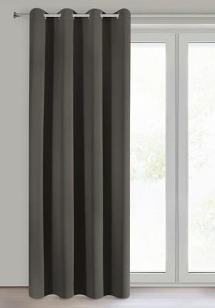 ZASŁONA GOTOWA LOGAN 140 X 270 CM GRAFITOWY