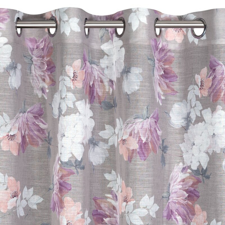 ZASŁONA GOTOWA SHERRY 140 X 250 CM SREBRNY