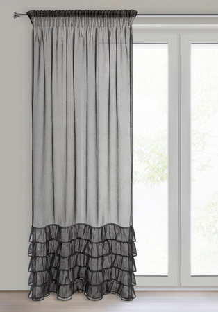 FIRANA GOTOWA CARLI NA TAŚMIE 140 X 270 CM CZARNY