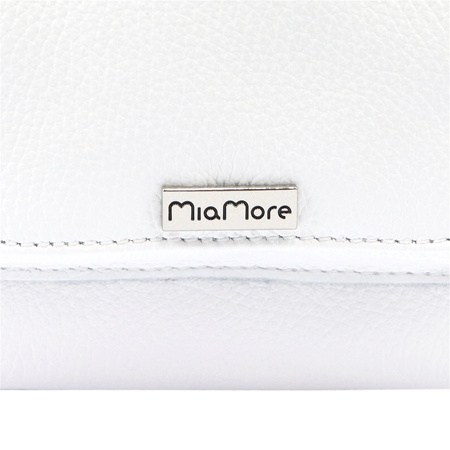 MiaMore torebka listonoszka skóra naturalna biały