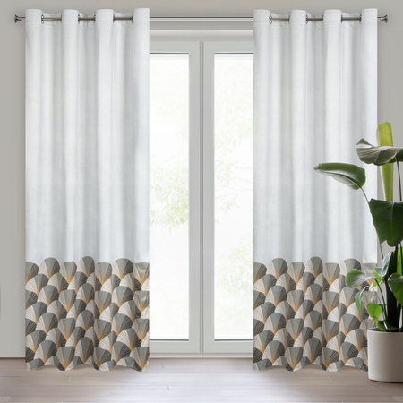 ZASŁONA GOTOWA D91 GINA 140 X 250 CM BIAŁY