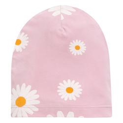 Czapka JJJ DAISY różowy,stokrotki 110 do 122