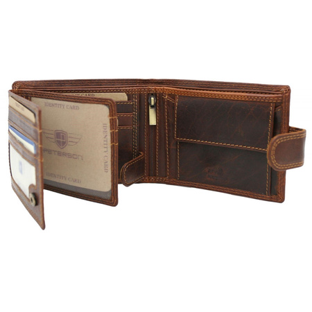 Portfel męski skórzany skóra naturalna  Peterson