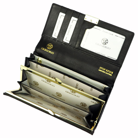 Portfel damski skórzany skóra naturalna Gregorio