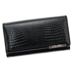 Gregorio portfel skóra naturalna czarny kobieta