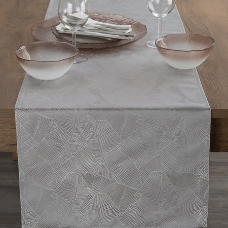 OBRUS ISLA 40 X 140 CM SREBRNY