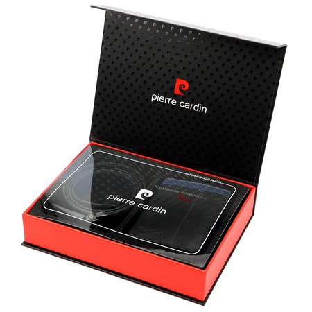 Zestaw na prezent dla mężczyzny portfel i pasek męski skórzany Pierre Cardin