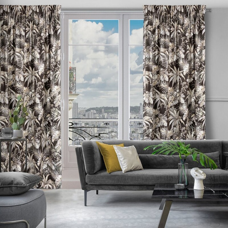 ZASŁONA GOTOWA RODOS NA TAŚMIE 140 X 270 CM CIEMNOBRĄZOWY