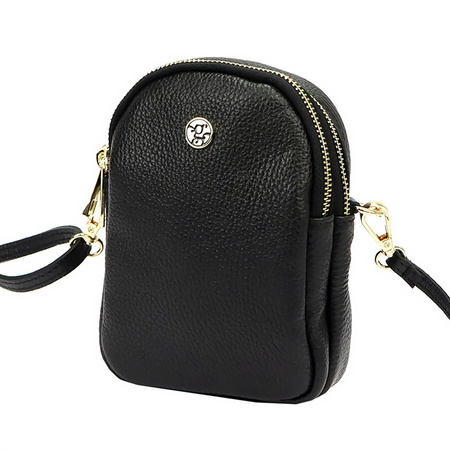 Greorgio torebka listonoszka skóra naturalna niebieski