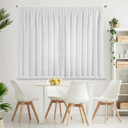 FIRANA GOTOWA KLEO NA TAŚMIE 345 X 140 CM BIAŁY